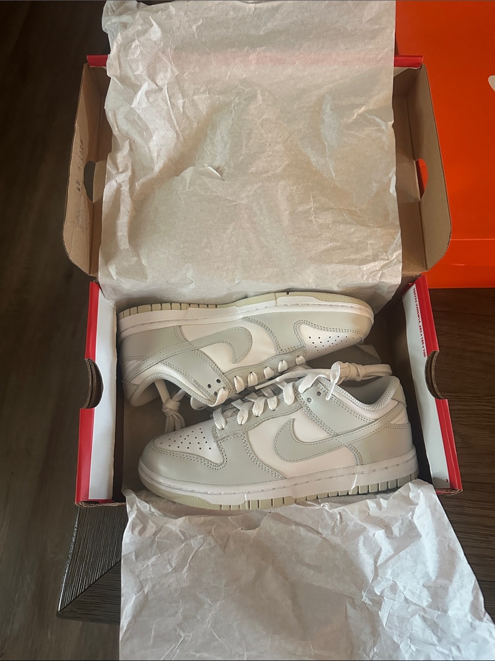 Nike Low-Top Sneakers in White and Light Ivory